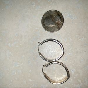 Round sterling earrings with stones